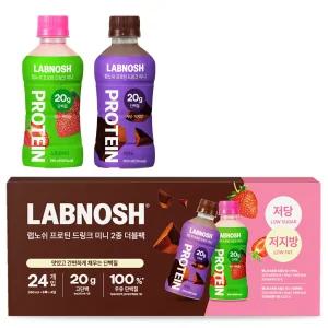 랩노쉬 프로틴 드링크 미니 2종 260ml X 24 코스트코 단백질 쉐이크 카카오 딸기