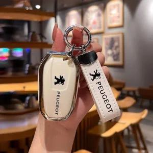 차키케이스 커버 TPU 차량용 스마트 원격 키 케이스 홀더 쉘 푸조 2008 3008 4008 5008 308 408 508 자동