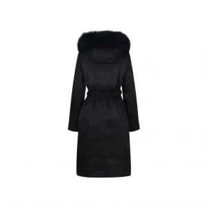 베스띠벨리 24 F/W 덕 다운 폭스 퍼 후드 롱 코트 BJH2626