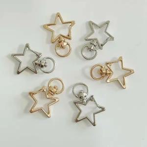 별 키링 부자재 만들기 실버 골드 열쇠고리 악세사리 가방 인형 고리 백꾸 백참