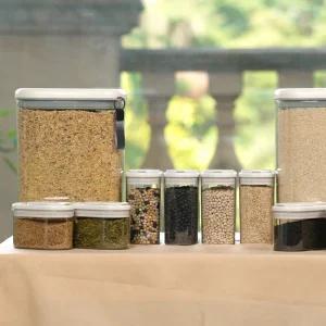 마미센스 꾹락 자동 진공쌀통 무선 원터치 밀폐 쌀통