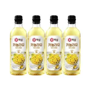 백설 카놀라유 900ml x4개