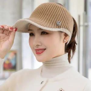 여자 아웃도어 골프 겨울 니트 캡 챙 모자 스포츠 중년 여성 모자볼캡 종류 운동모자