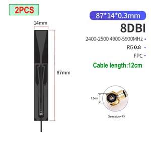 Eoth 2pcs iot wifi 안테나 5.8 Ghz 2.4ghz 듀얼 밴드 내장 FPC 소프트 보드 Bluetooth PCB 패치 이득 안테