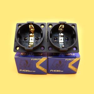 Hifi 순수 구리 Schuko 소켓 Furutech 금도금 FI-E30 AC 250V 16A EU IEC 플러그 입구 어댑터 전원 콘센트
