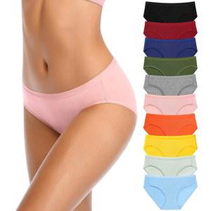 올릭메 여성 비키니 속옷 하이컷 면 여성용 통기성 스트레치 팬티 전체 커버