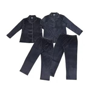 [갤러리아] 비비안 보들보들 밍크극세사 솔리드 커플잠옷 WP8876A/MP8876A/NAVY