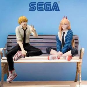 세가 체인소맨 덴지 파워 라면 프레스 피규어 전기톱맨 애니 굿즈 장식 소품