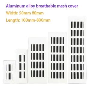 옷장 하드웨어 흰색 커버 80mm 환기 50mm 1P Aessorie 캐비닛 메쉬 알늄 장식 신발 합금 너비 공기 구멍