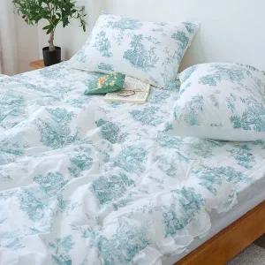 갤러리아 리빙홈 뜨왈 프릴 30수 광목 차렵 이불세트 SS 이불 베개커버