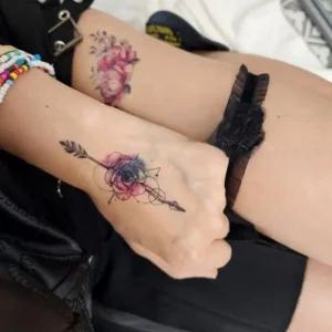 컬러 레터링 헤나 타투 문신 스티커 (WF0FA7D)