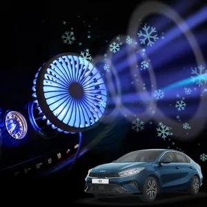 더뉴K3 차량용 송풍구 호환 선풍기 시즌3용서큘레이터 카팬 용선풍기 무드등 각도조절 구용 구선풍기 용써