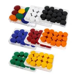 마그피아 칠판 게시판 자석 칼라 원형 자석홀더 중 27mm 30개입