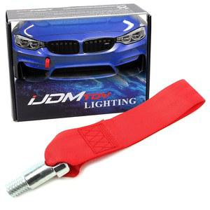 iJDMTOY 레드 고강도 레이싱 견인 고리 스트랩 세트 BMW 1 2 3 4 5 시리즈 앞뒤 범퍼 구멍(F10 F11 F20 F21