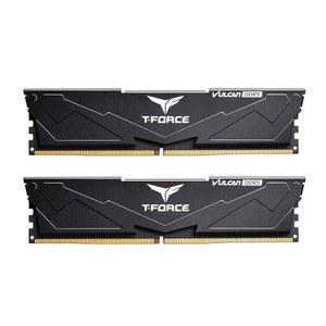 TEAMGROUP T-Force 벌칸 DDR5 32GB (2x16GB) 6000MHz (PC5-48000) CL30 인텔 XMP 3.0 및 AMD 엑스포 호환 데스크톱 메모리 램 블랙 FLBD532G6000HC30DC01