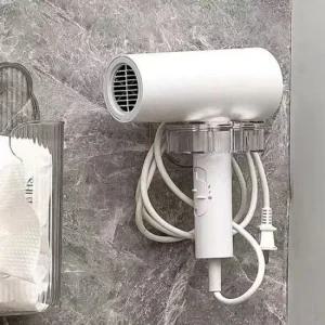 투명 욕실 헤어드라이어 거치대 드라이 수납 무타공 헤어드라이어거치대 욕실수납