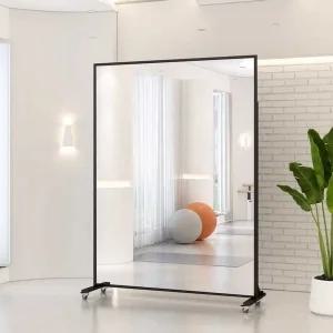 필라테스 요가 거울 인테리어 댄스 화이트 이동식 헬스장