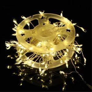 비타리토 LED 100구 2.5m 웜색 USB 지네전구/와이어/전구/크리스마스/조명/카페/빤짝이/장식품/파티/장식