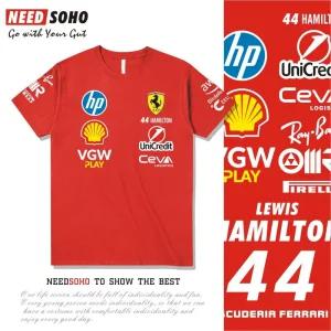 레이싱 f1 페라리 네스트 유니폼 버전 팀복 로 티셔츠 통기성 2025 레이싱 반팔 드라이