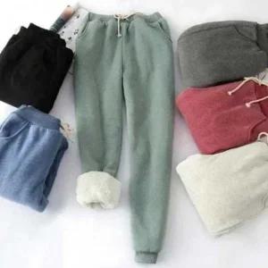 허리 방한 겨울 스타일 트레이닝 이지 웨어 팬츠 양털