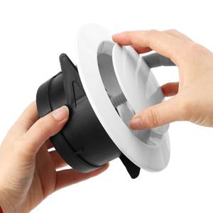 화이트 에어 벤트 추출 밸브 그릴 공기 순환 커버 원형 덕트 환기 다양한 모양 4 가지  100mm 150mm