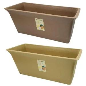 [셀러에이드]텃밭상자 토분느낌 직사각 플라스틱화분 2종 꾸미기 테라스 베란다