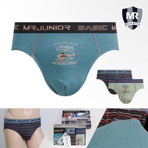 [엠알주니어]주니어 애틀랜틱 텐셀 삼각팬티 학생속옷 3종세트