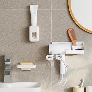 [XBF87142]무타공 부착식 드라이기 걸이 거치대 수납형