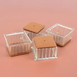 투명 펠트 의자캡 4P 사각