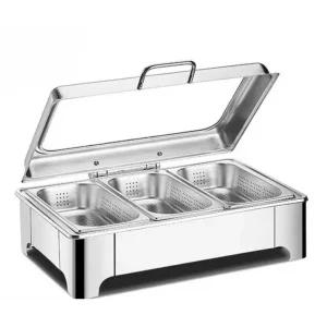 호텔 뷔페 워머 음식 6리터 사각형 다이얼 온도조절