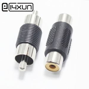 2pcs 듀얼 RCA 남성-남성 여성-여성 오디오 커넥터 어댑터 플매트 카펫 러그 비디오 커플러 AV 케이블 CCTV