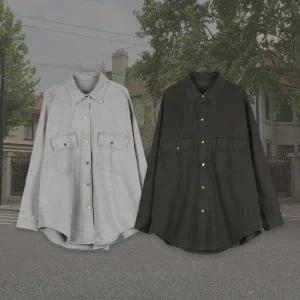 핫핑 [간절기템] 엔트 루즈핏 피그먼트 데님 셔츠자켓