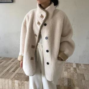 마르코 양털 무스탕 코트 하프코트 아우터