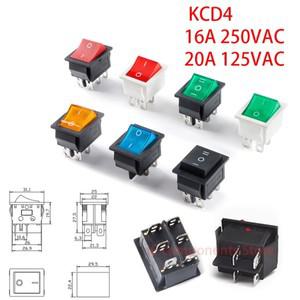 AC 고전류 ON/OFF 용접기 특수 KD4 스털링 실버 포인트 로커 전원 단추 스위치 16A 250V 2 개