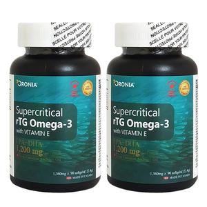 오로니아 초임계 rTG 알티지오메가3 비타민E 90캡슐 2박스 (6개월분) / 엔초비 고함량 오메가3 1200mg