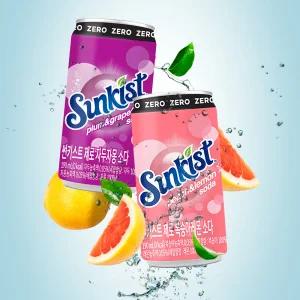 [본사직영] 썬키스트 제로 소다 190ml 30캔 2종 택 1 / 자두자몽 복숭아레몬