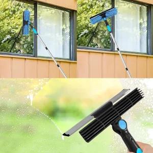 간판 청소 유리창 닦이 창문 외벽 청소도구 장대 건물 상가 점포 어닝 유리 물기제거 스퀴지 걸레 밀대 봉