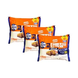 롯데웰푸드 이지프로틴 고단백질바 크리스피 미니 160g x 3개