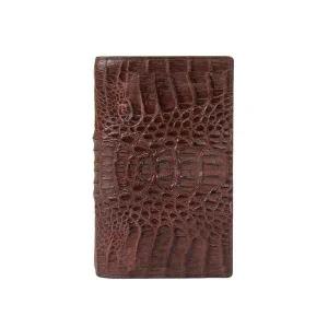 닥스핸드백 DBWA5E716 [CAIMAN] 브라운 악어가죽 장지갑