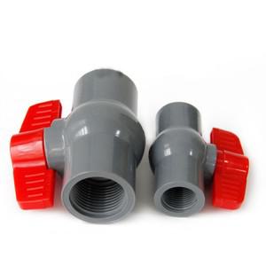 회색 색상 PVC 볼 밸브 암나사 체크 소켓 수도관 피팅 50mm 63 mm 75mm