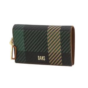 [닥스](강남점)DCWA5F505E2 [HOUSE CHECK] 그린 체크 2단 슬림 중지갑