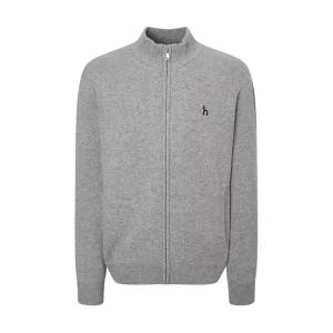 [헤지스]헤지스 그레이 짜임 울혼방 집업니트 WHSW4D321G2