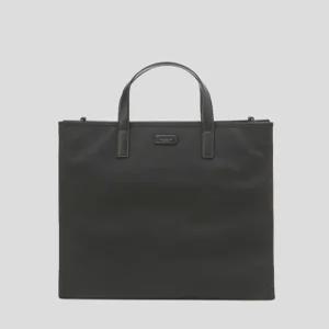 헤지스 액세서리 26SS [선물추천]블랙 페브릭 로고라벨 크로스 겸용 토트백 HJBA6E950BK