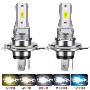 H4전조등 합법LED 자동차 안개등 하이 블루 컬러 화이 아이스 액세서리 H4 세발 전조등