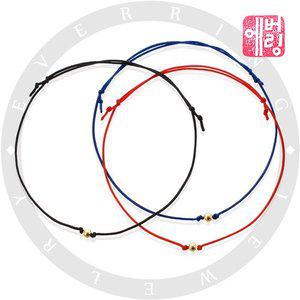 [1+1]14K 골드볼 끈발찌 매듭발찌 소원발찌+팔찌_HOFNJK4902