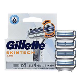 더모아 [질레트 스킨텍 면도날 1개] 4개입 2중날 플렉스볼 