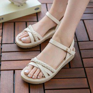 [분홍코끼리] (쫀득몰드창) 디저트 벨크로 쿠션샌들(2.5cm)