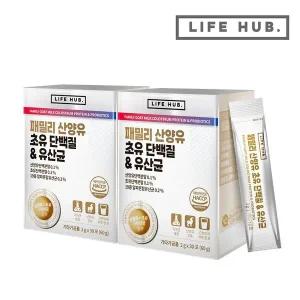 [라이프허브] 패밀리 산양유 초유 단백질&유산균 2세트(2g x 60포) 2개월분