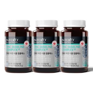 인테로 글루콘산아연 아연 이뮨 3개 구리 보충 남자 면역기능 ZINC 고함량