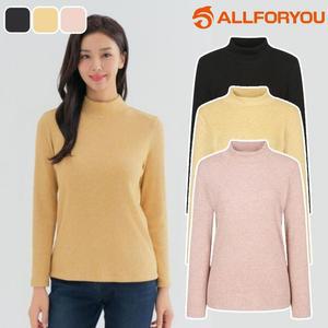 올포유 티셔츠 반목 긴팔티 골지 여성 겨울